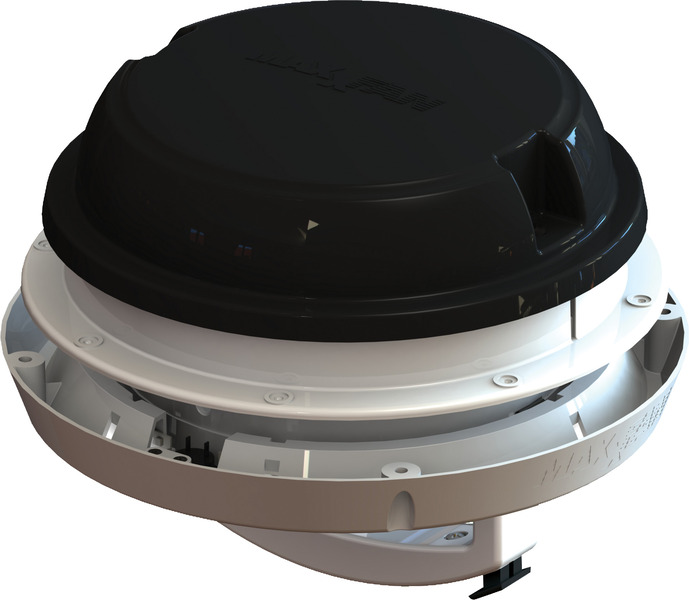 MaxxFan Dome Plus 12V Roof Fan - Black 