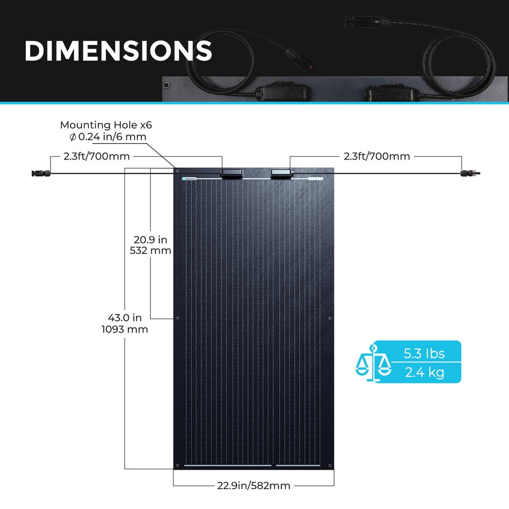 Соларен панел Renogy RSP100DL-36-EU 100W лек - допълнителна снимка 5